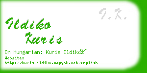 ildiko kuris business card